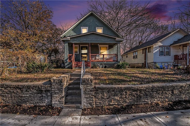 bungalow-style home featuring a porch