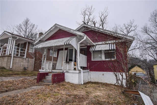 bungalow-style house with a porch