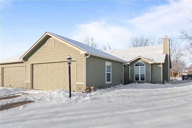 view of front of house featuring a garage