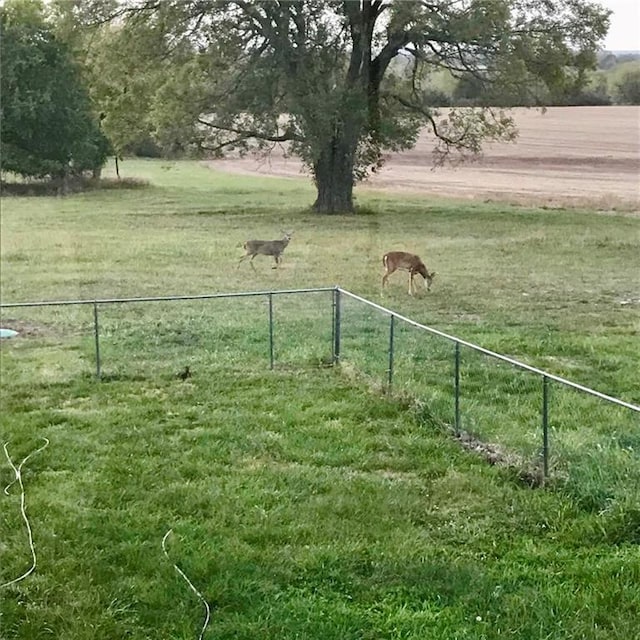 view of yard featuring a rural view