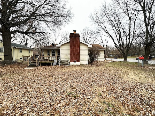 exterior space featuring a deck