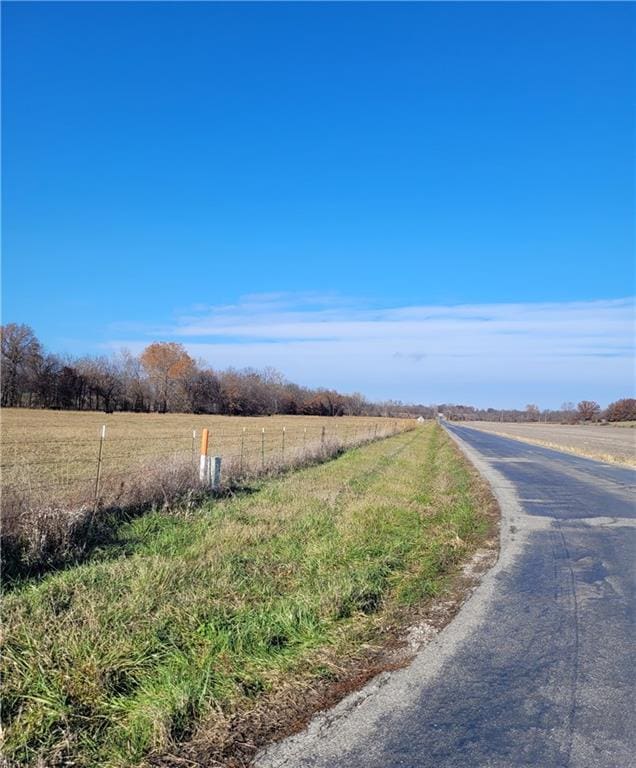 view of road featuring a rural view