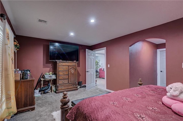 bedroom with carpet floors