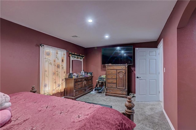 view of carpeted bedroom