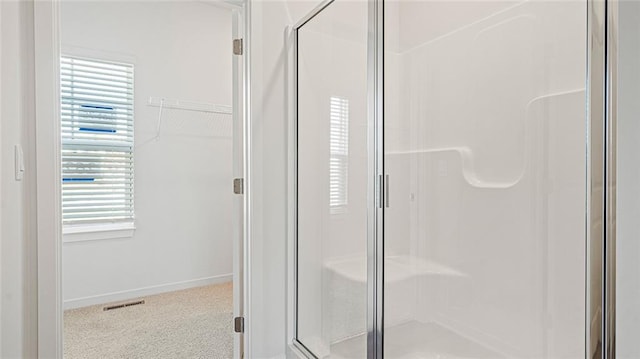 bathroom with an enclosed shower