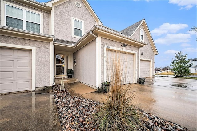 view of home's exterior featuring a garage