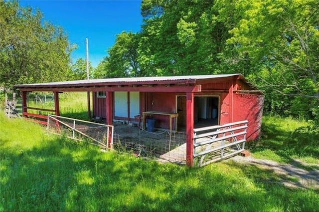 view of horse barn