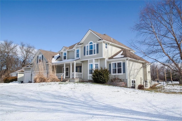 exterior space with a porch