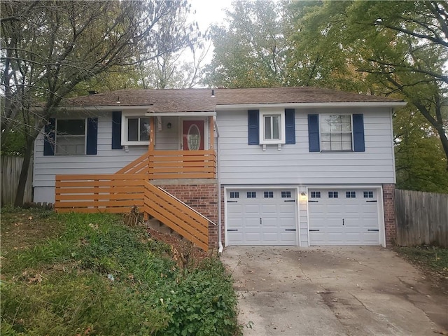 view of front of house featuring a garage