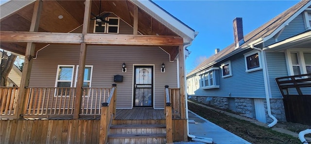 view of front of house featuring a porch