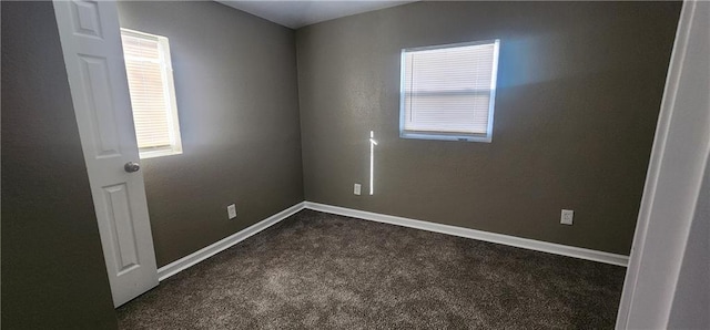 view of carpeted spare room