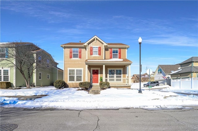 view of front of home with a porch