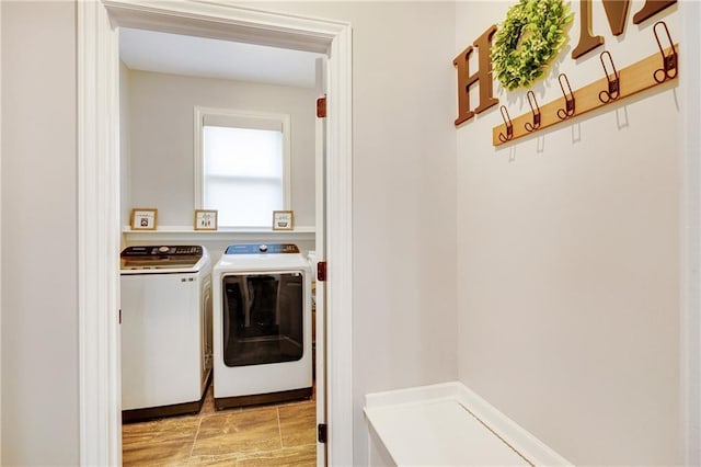 laundry room with washer and clothes dryer