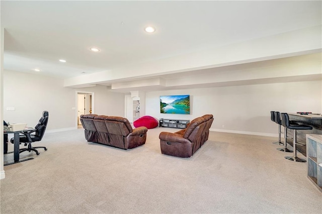 view of carpeted living room