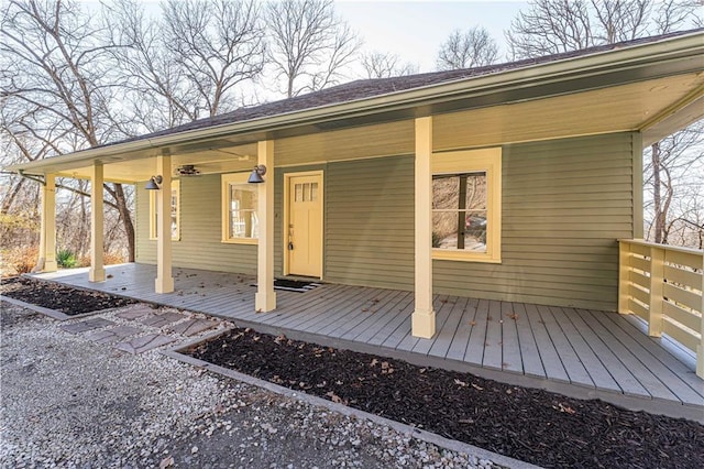 entrance to property with a porch