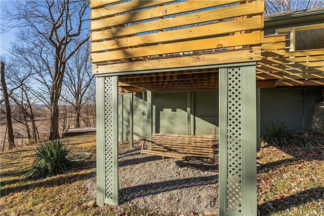 view of patio / terrace with a pergola