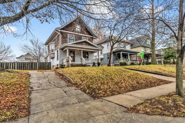 view of front of house featuring covered porch