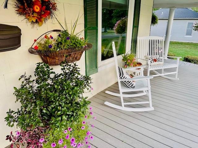 exterior space with covered porch