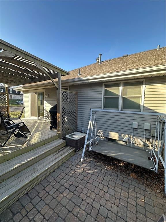 view of patio / terrace featuring a pergola