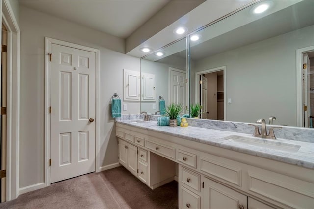 bathroom with vanity