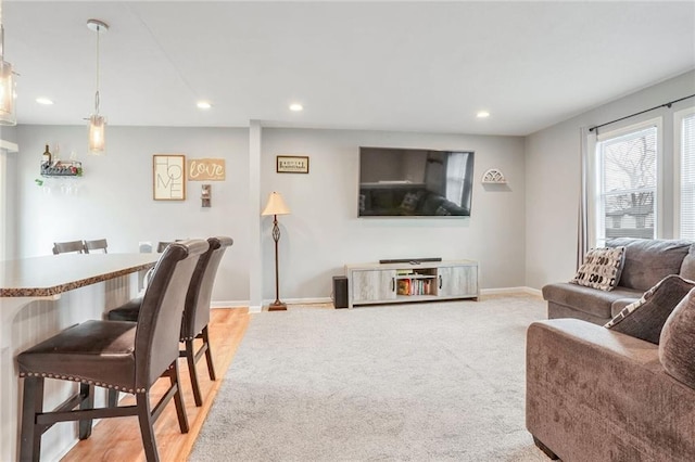 view of carpeted living room