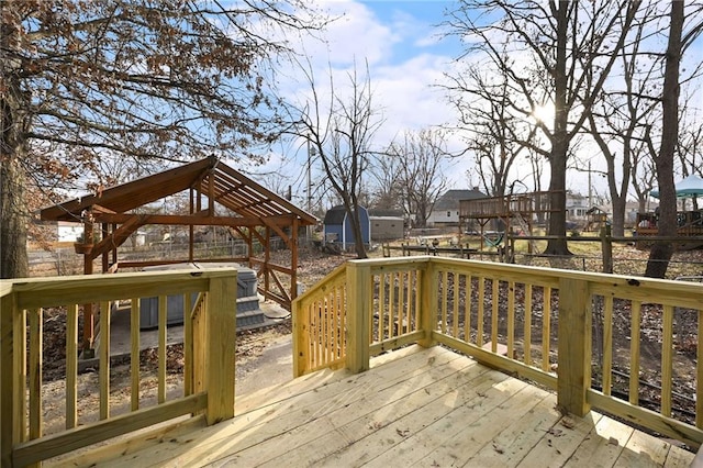 view of wooden terrace