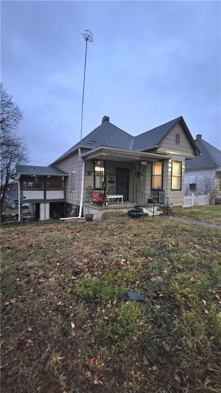 view of front of home with a porch