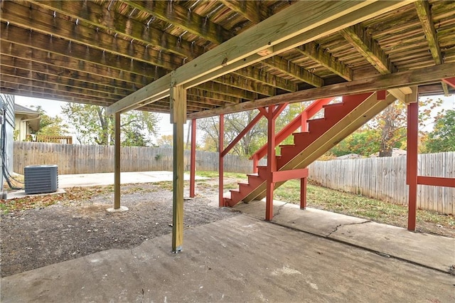 view of patio with central air condition unit