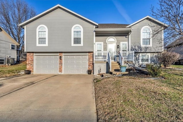 split foyer home with a garage