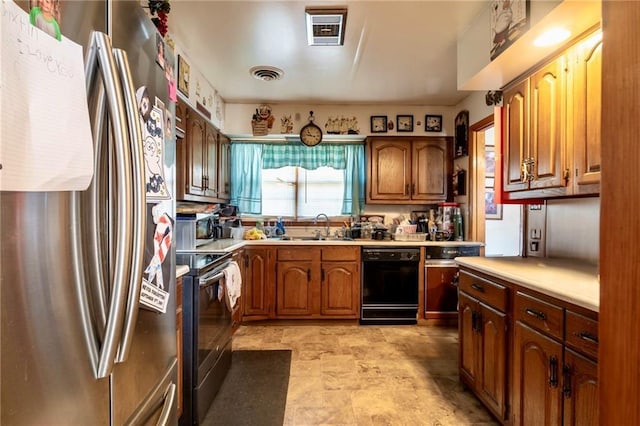 kitchen with sink and stainless steel appliances