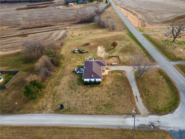 aerial view featuring a rural view