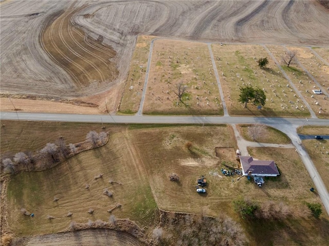 bird's eye view featuring a rural view