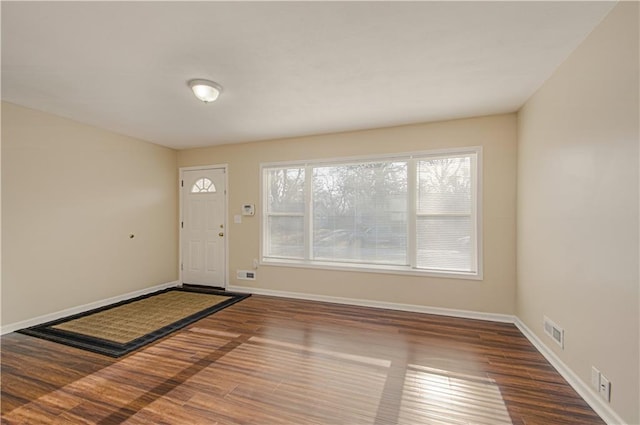 foyer with hardwood / wood-style floors