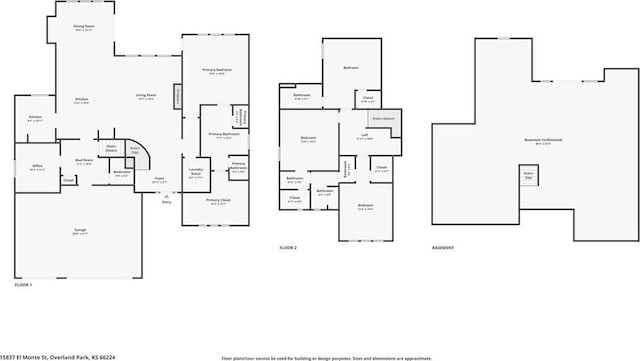 15837 El Monte St, Overland Park, KS 66224 - property floor plan