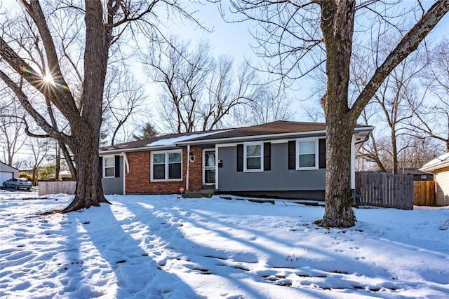 view of ranch-style home