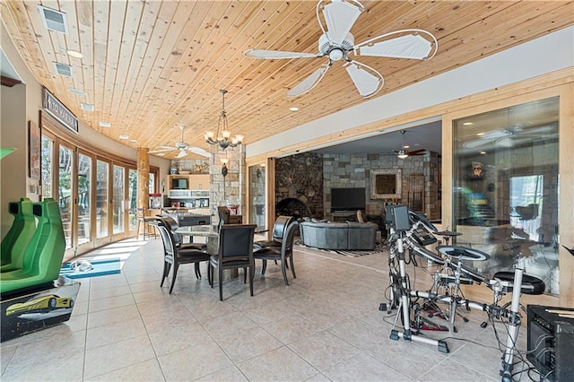 472 N Winnebago Dr, Lake Winnebago, MO 64034 - sunroom with a chandelier