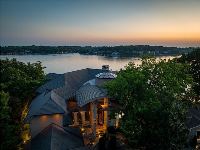 472 N Winnebago Dr, Lake Winnebago, MO 64034 - view from above of property featuring a large body of water