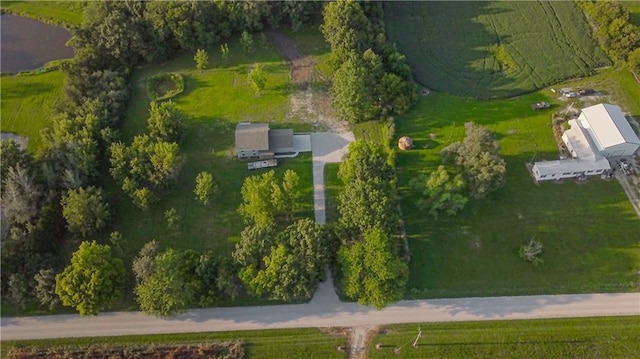 bird's eye view with a rural view