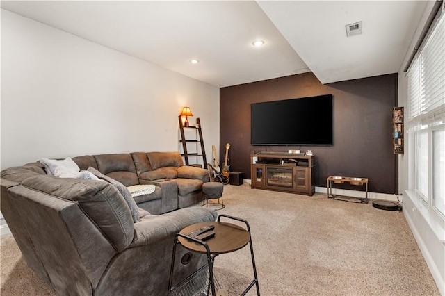 view of carpeted living room