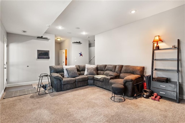 view of carpeted living room