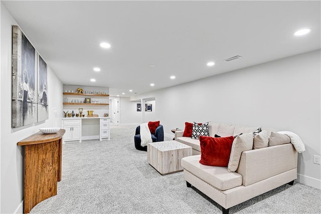 view of carpeted living room