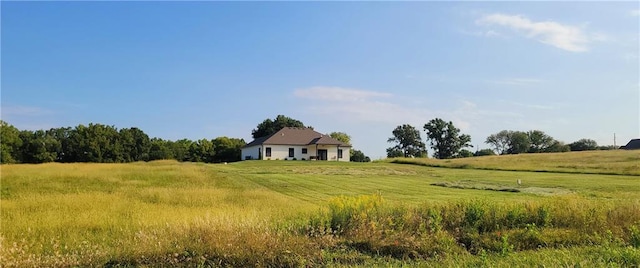 view of yard featuring a rural view