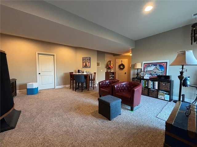 view of carpeted living room