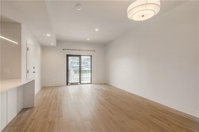 empty room featuring light hardwood / wood-style flooring