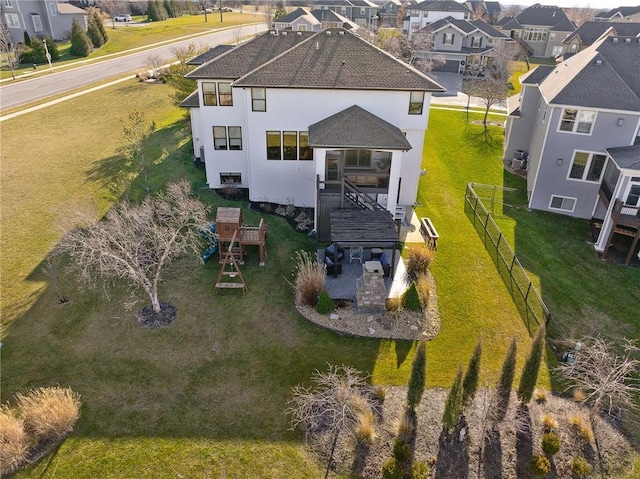 drone / aerial view featuring a residential view