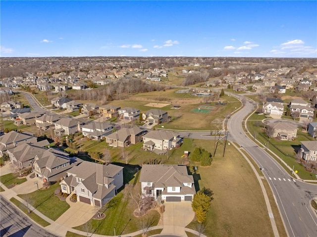 drone / aerial view featuring a residential view