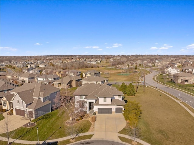 aerial view featuring a residential view