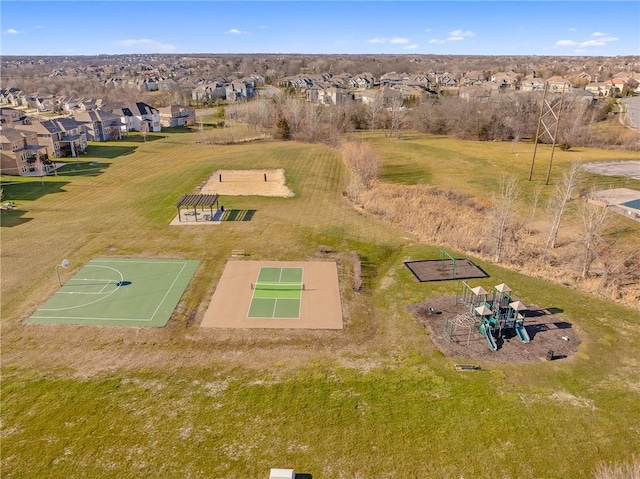 drone / aerial view featuring a residential view