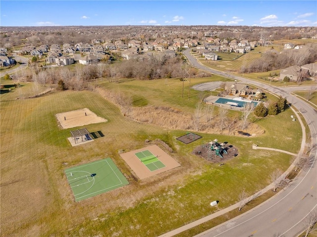 aerial view with a residential view