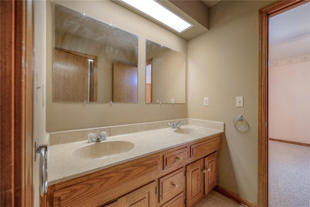 bathroom featuring vanity